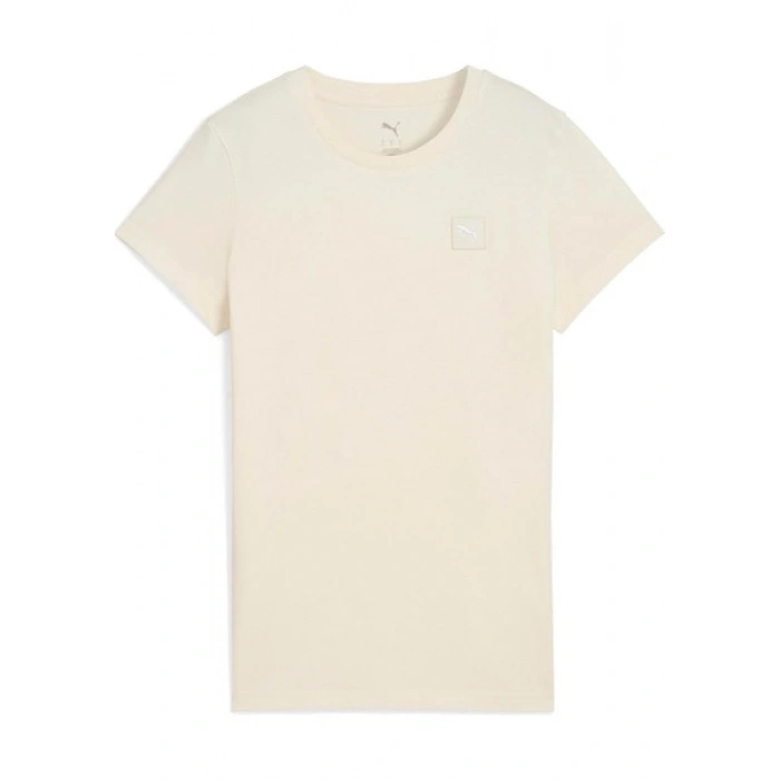 Puma ESS ELEVATED Tee Krem Kadın Kısa Kol T-Shirt