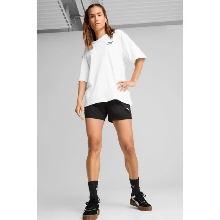 Puma ESS Logo 4 Woven S Siyah Kadın Şort