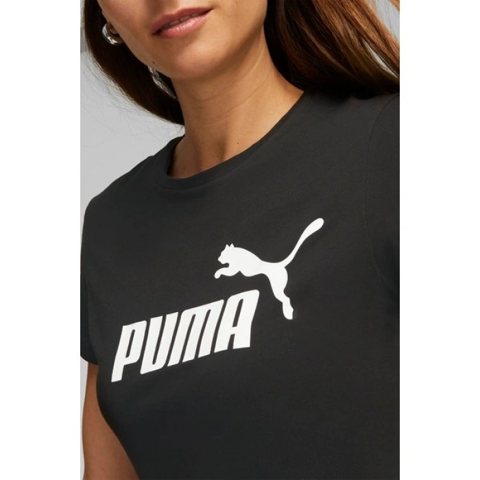 Puma ESS Logo Tee Siyah Kadın Kısa Kol T-Shirt
