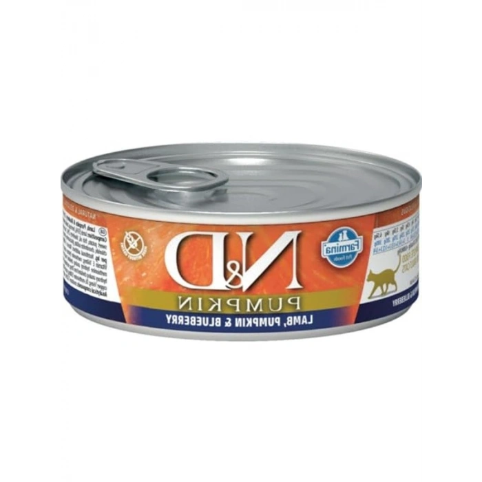 Pumpkin Yaş Kedi Maması, Kuzu & Yabanmersinli, Yetişkin, 70 Gr
