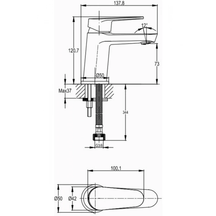 Punto 201 Lavabo Bataryası / Krom A43741
