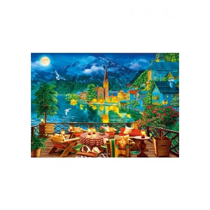 Puzzle 1000 Evening By The Lake In Hallstatt