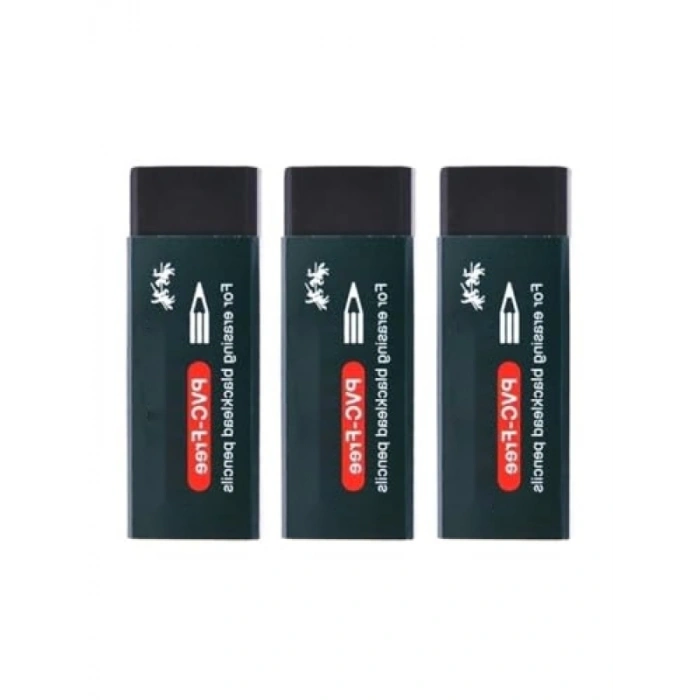 PVC Free Büyük Boy Siyah Silgi - 3 Adet