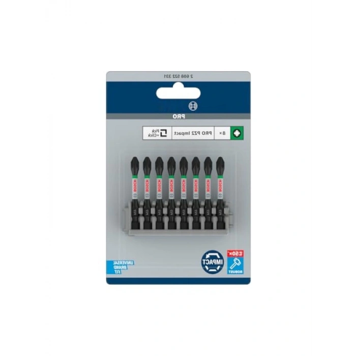 PZ2 50 mm Tornavida Ucu Seti - 8 Parça