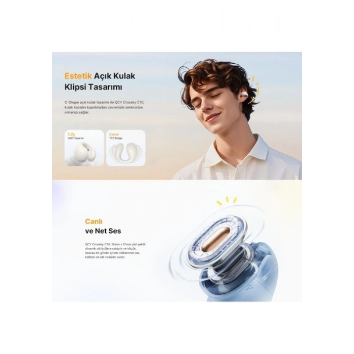 Qcy C10 Crossky Bluetooth Kulaklık - Çift Mikrofon - Çift Cihaz Bağlantısı - Kristal Ses Netlik - Ipx4 Mor