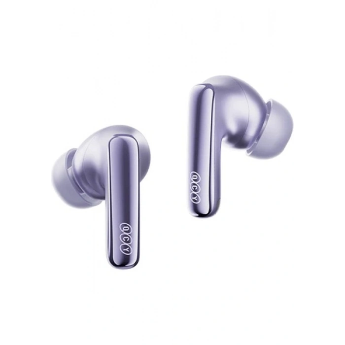 Qcy Melobuds N70 Bluetooth Kulaklık 6.0 - Kablosuz Şarj - Hi-Res-LDAC- Mems Tweeter-FastPair-Çift Cihaz Mor