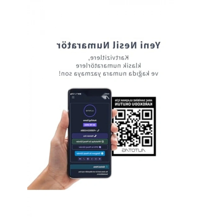 QR Kodlu Akıllı Araç Etiketi - İçten Yapıştırmalı Cam Etiket