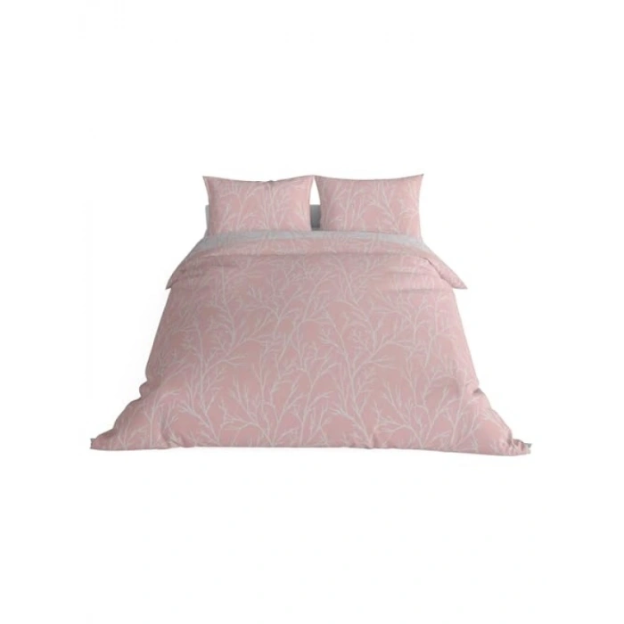 Queen Size Pembe Saten Nevresim Seti
