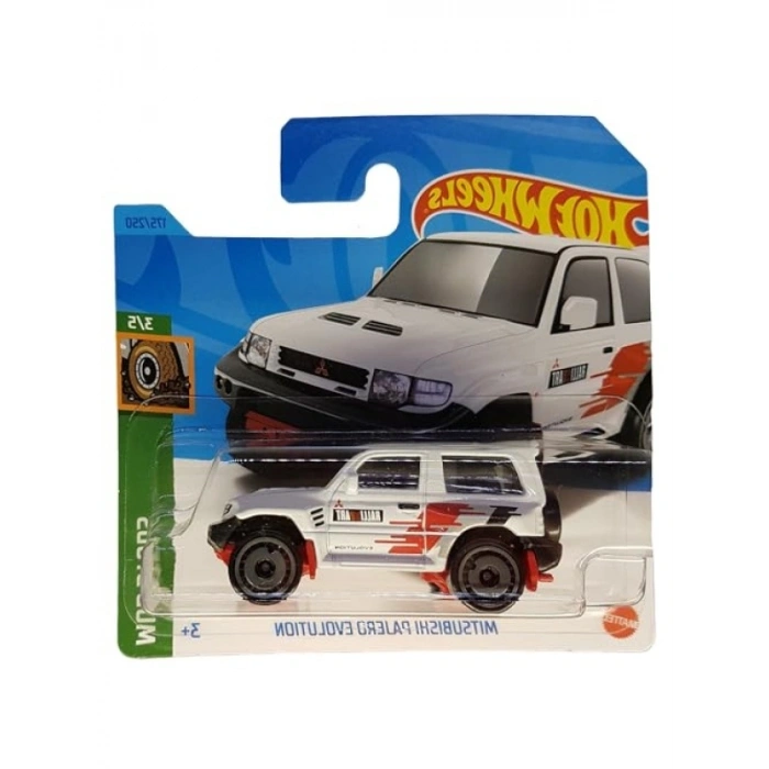 Rally Temalı Model Araç - Beyaz Mitsubishi Pajero Evolution