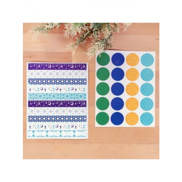 Ramazan Motifli Sticker Seti - 3.2 cm