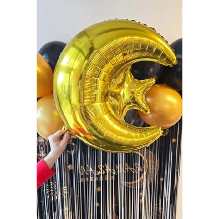 Ramazan Temalı Ay Yıldız Folyo Balon