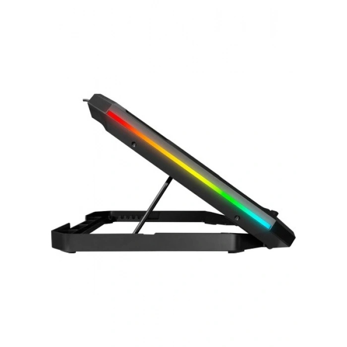 Rampage AD-RC15 SPEAR Siyah 5 Fan 2 USB RGB Işıklı 15-17 Notebook Soğutucu Stand