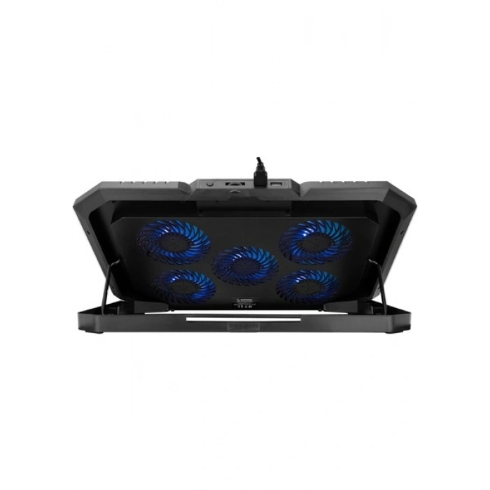 Rampage AD-RC15 SPEAR Siyah 5 Fan 2 USB RGB Işıklı 15-17 Notebook Soğutucu Stand
