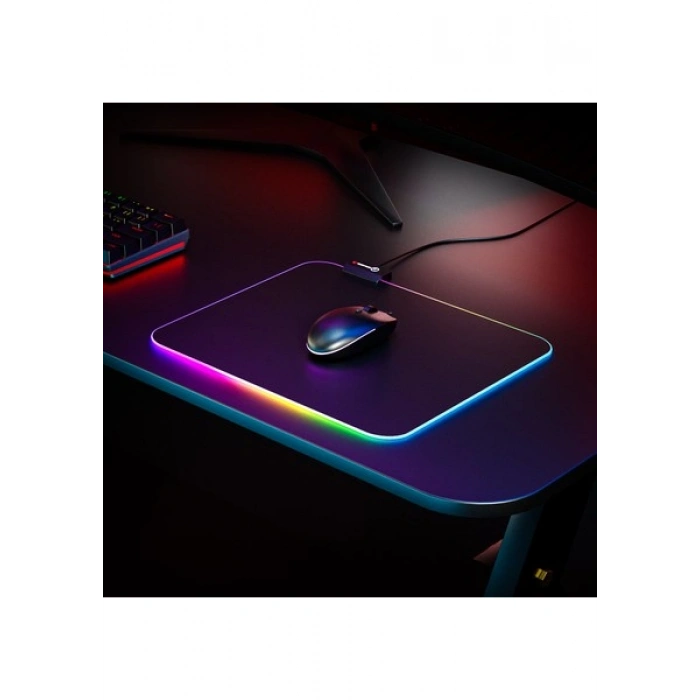 Rampage BLITZ RGB M (MP-23) Siyah 252*328*3mm RGB Ledli Gaming Mouse Pad