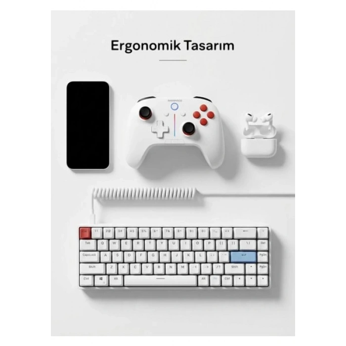 Rampage HYDRA Beyaz BT + 2.4 GHz PC Gamepad RGB Joypad