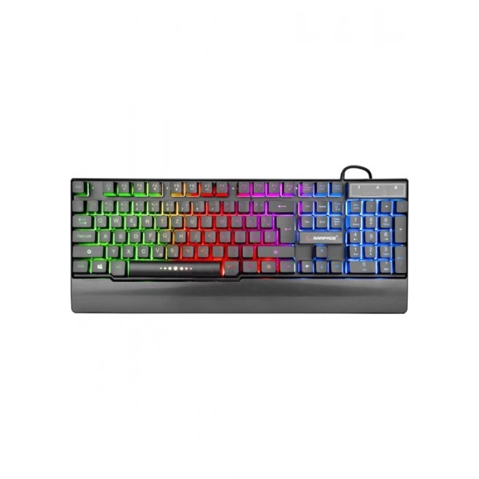 Rampage KB-R66 Bubble USB Gökkuşağı Aydınlatmalı Lc Layout Multimedia Gaming Klavye