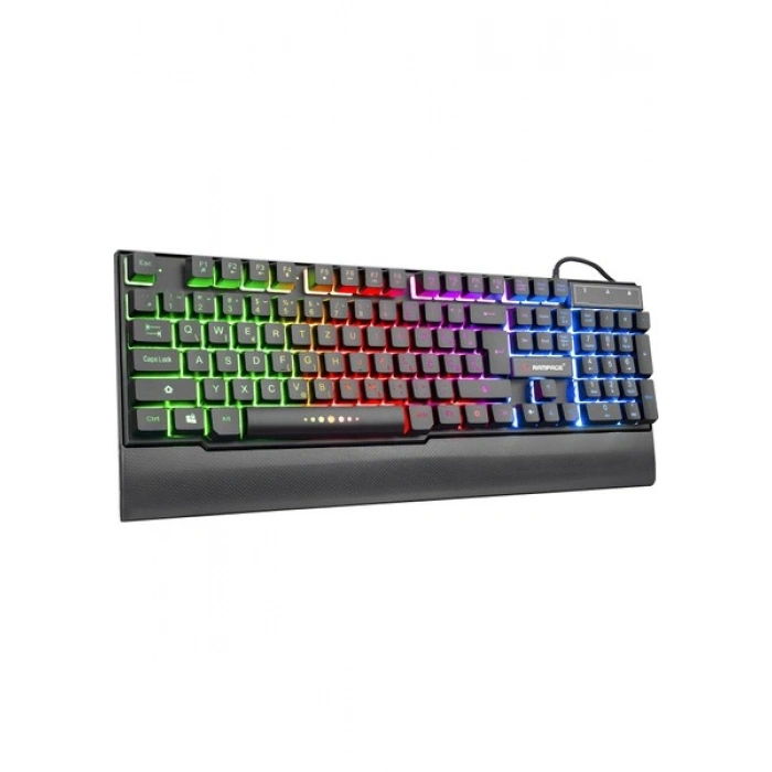 Rampage KB-R66 Bubble USB Gökkuşağı Aydınlatmalı Lc Layout Multimedia Gaming Klavye