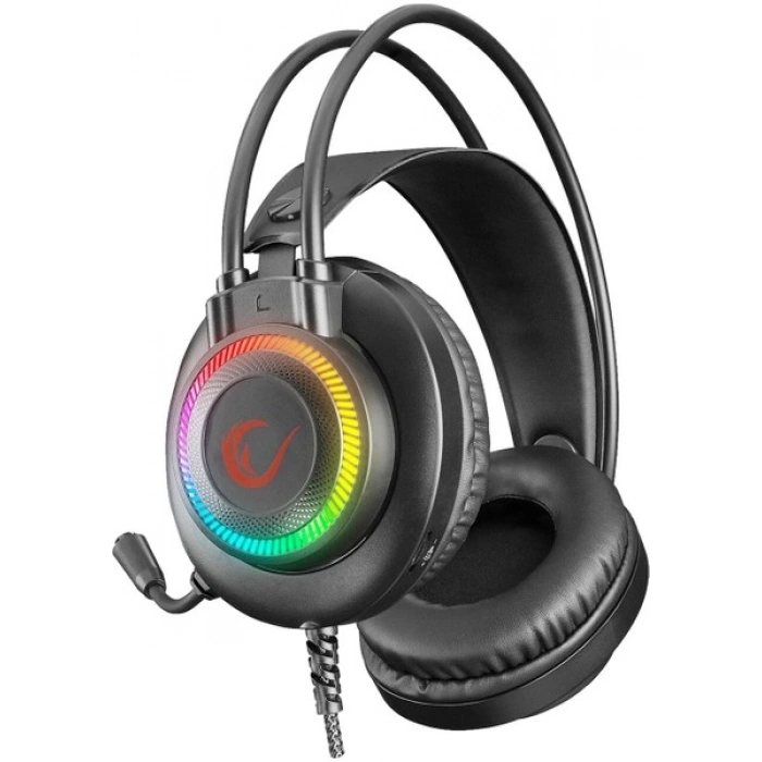 Rampage RM-K27 X-JAMMER Rainbow Ledli PC USB 3.5M PS4-XBOX-Mobile Gaming Oyuncu Mikrofonlu Kulaklık