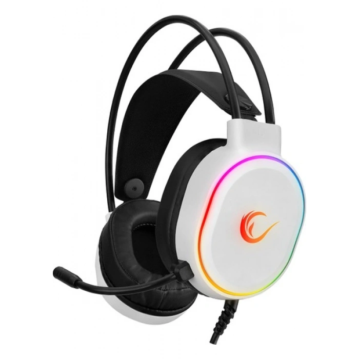 Rampage ROGUE Beyaz USB 7.1 Surround RGB Ledli Gaming Oyuncu Mikrofonlu Kulaklık