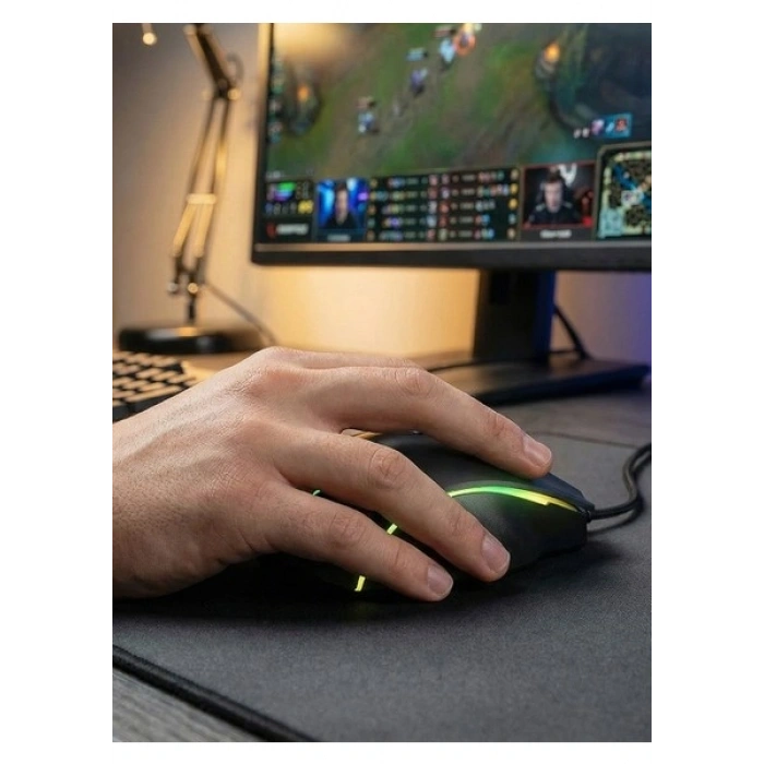 Rampage SMX-G39 COMFORT 8 Makro+Extra Atış Tuşlu( Drag Click ) 12800dpi RGB Ledli Gaming Oyuncu Mouse