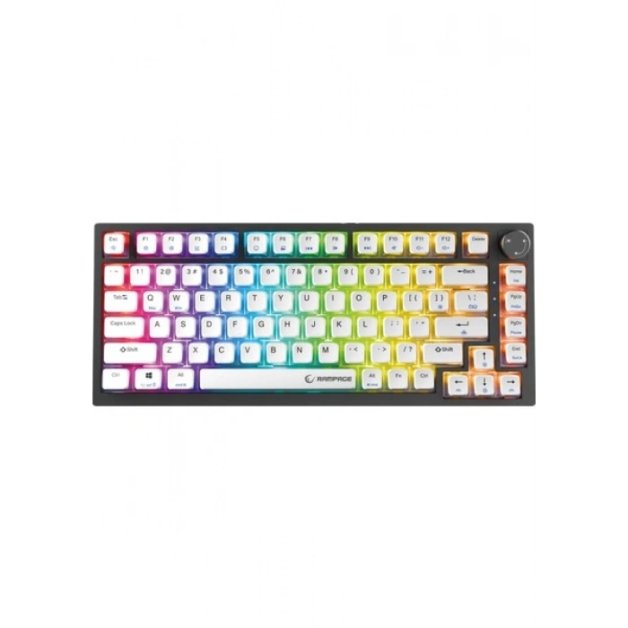 Rampage Zenıth Pro Siyah Hot Swap 8000 Hz Gasket Manyetik Rgb Rapid Trigger Gateron Switch Us Layout