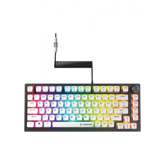 Rampage Zenıth Pro Siyah Hot Swap 8000 Hz Gasket Manyetik Rgb Rapid Trigger Gateron Switch Us Layout