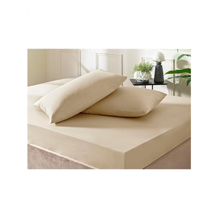 Ranforce King Size Fitted Çarşaf Seti, Vizon Renk Seçeneği ile Rahatlık