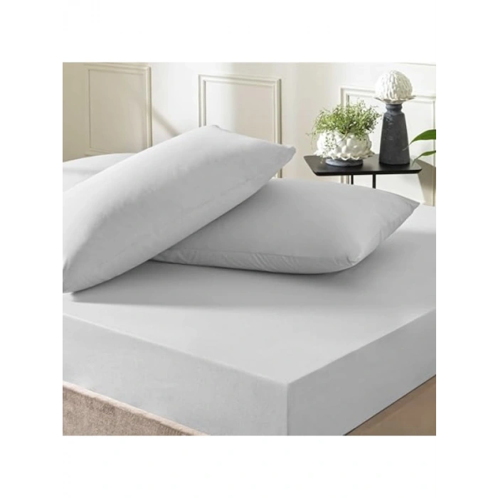 Ranforce Queen Size Fitted Çarşaf Seti - Gri