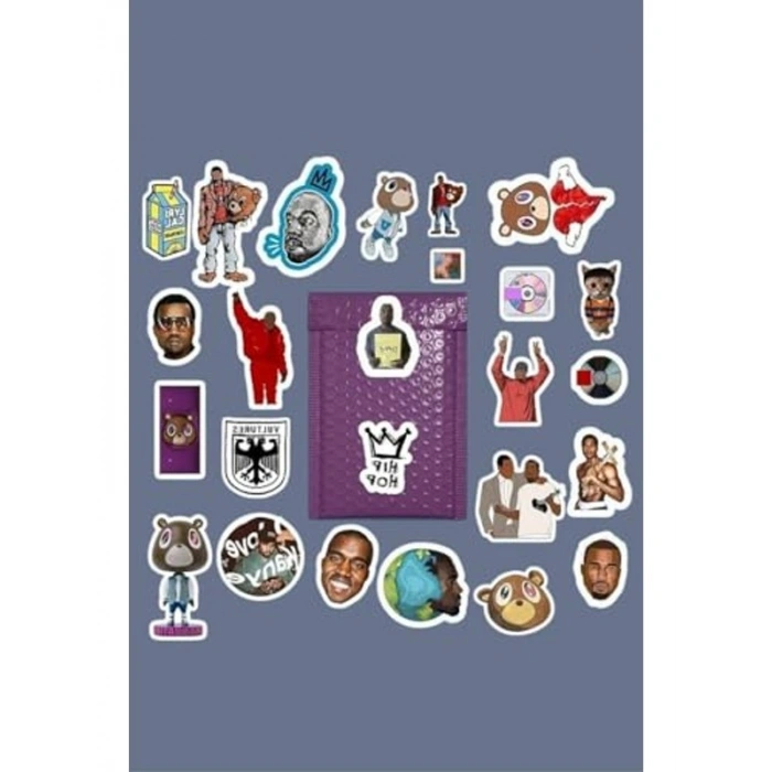 Rap Sticker Paketi, Bullet Journal ve Laptop için Çıkartma Seti