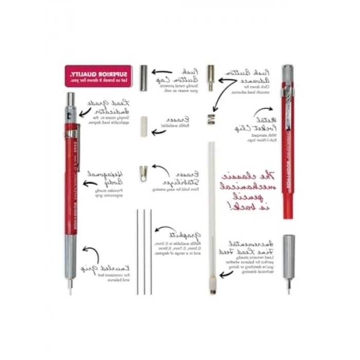 Rapidomatic Mekanik Kalem - 9 mm Lacivert Kurşun