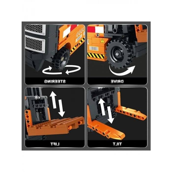 RC Forklift Oyuncakları, İnşaat Makinaları Seti 22002
