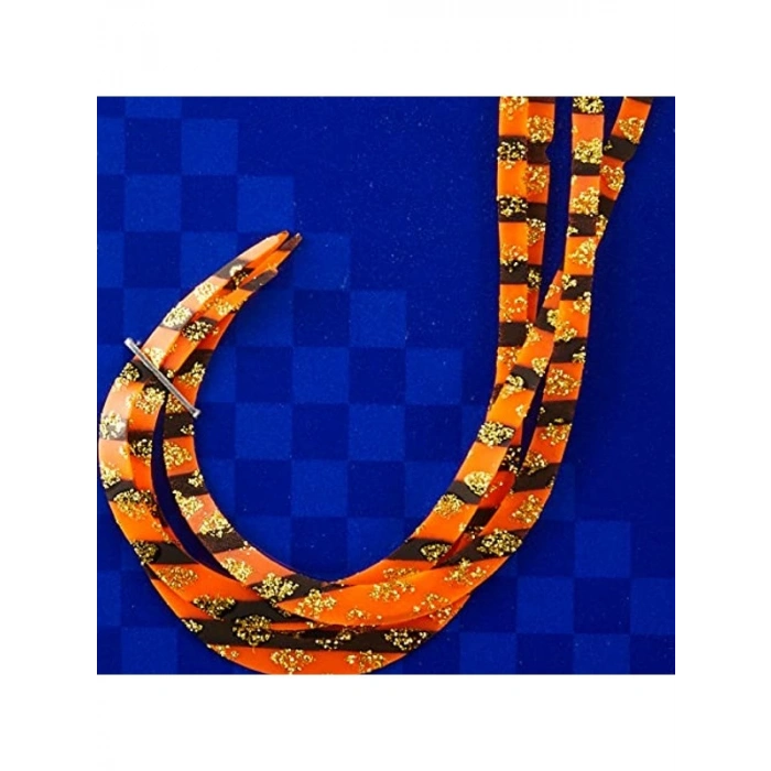 Red Back Single Curly Tai Rubber Nectie TMN-C&S #011 Golden nge