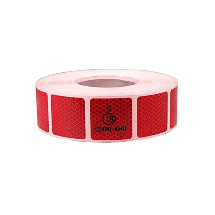 Reflektörlü Fosforlu Şerit Bant - Kırmızı (1 METRE)