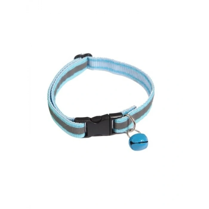 Reflektörlü Zilli Ayarlanabilir Kedi Köpek Boyun Tasması