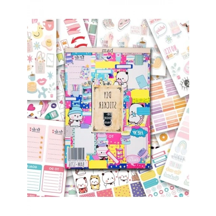 Rengarenk Sticker Kitabı, 24x17 cm 16 Sayfa