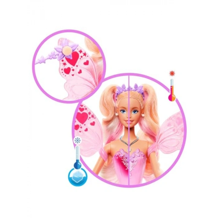 Renk Değişimi Özellikli Peri Kızı Bebek ve Aksesuar Seti