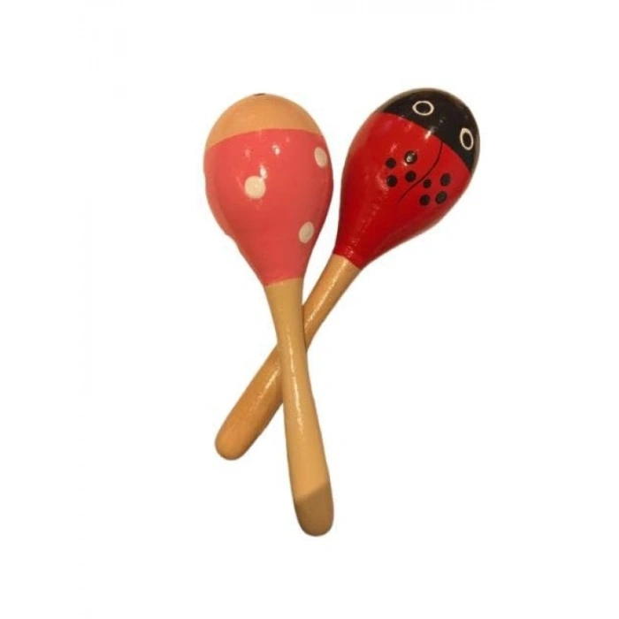 Renkli Ahşap Marakas - Eğlenceli Müzik Deneyimi