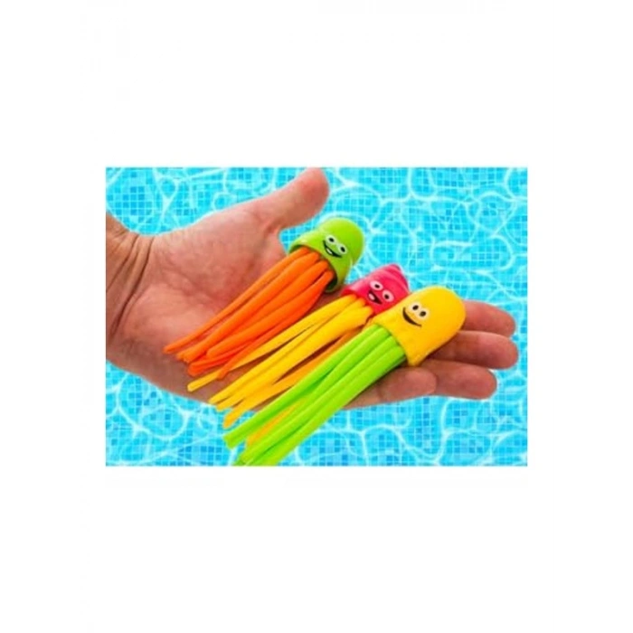 Renkli Ahtapot Su Altı Dalış Oyuncağı, 2li Set, 13 cm