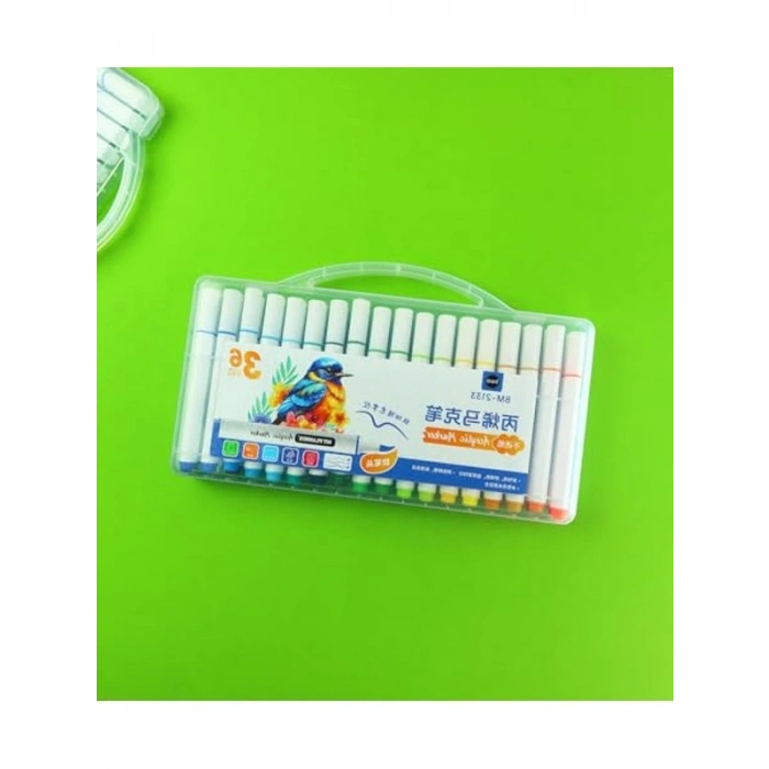 Renkli Akrilik Marker Kalem Seti, 36 Renk Seçeneği