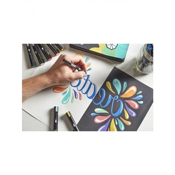 Renkli Akrilik Markörler - Yuvarlak Uç, 2li Set