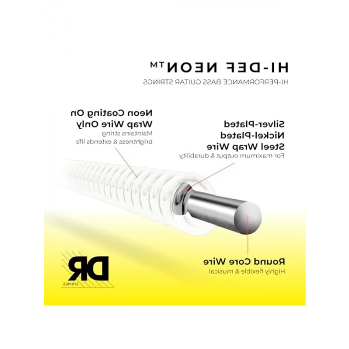 - renkli bas telleri - beyaz - 4 telli, 045-105