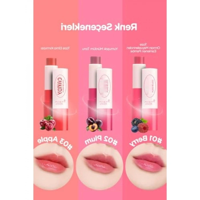 Renkli Dudak Balmı - Nemlendirici ve Parlak Bitiş