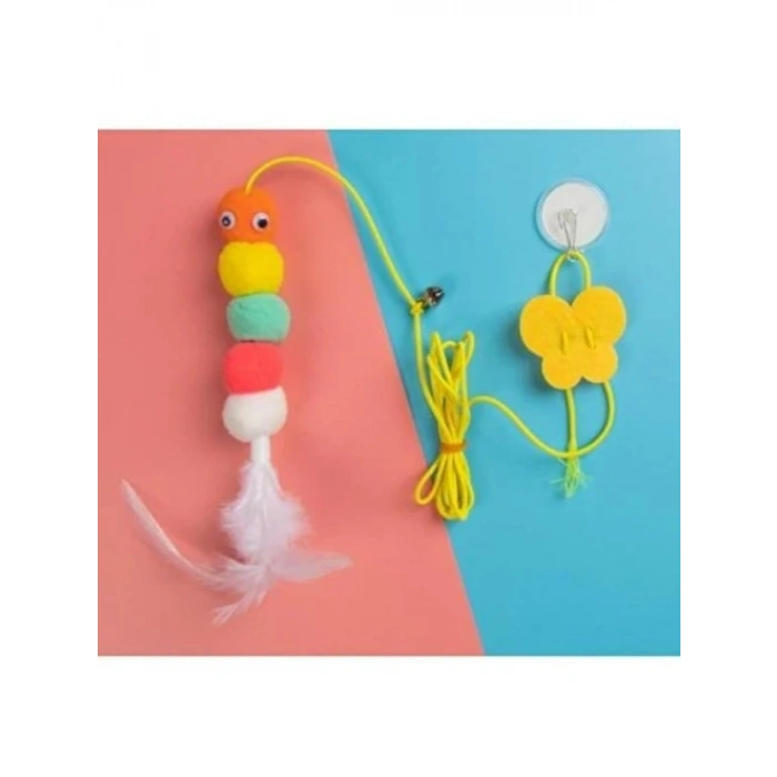 Renkli Elastik Kendinden Yapışkanlı Kedi Oyun Oltası