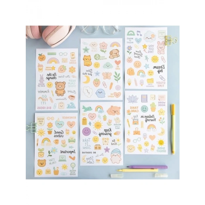 Renkli Etiket Defteri, A5 Boyut, 466 Adet Sticker