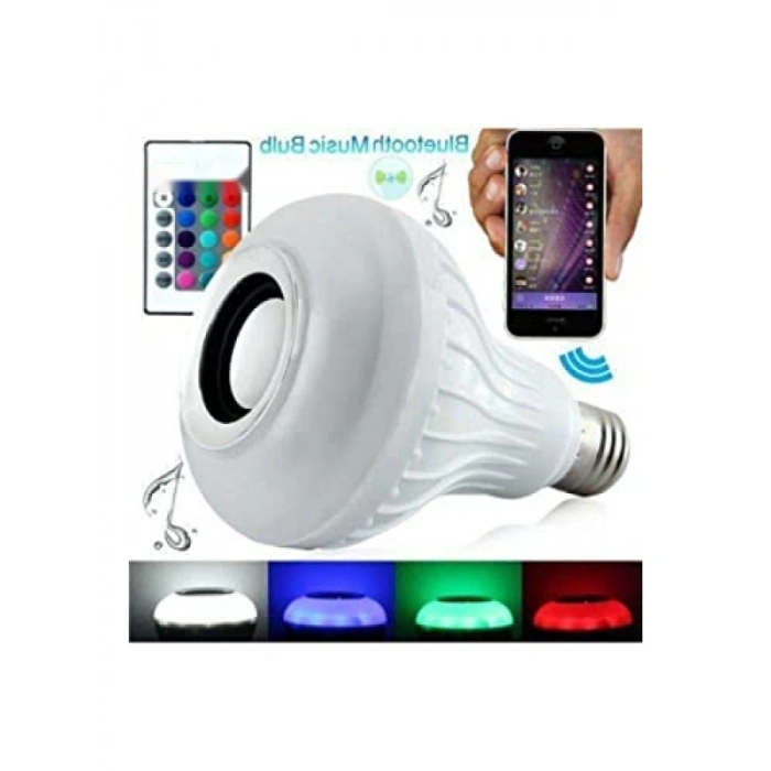 Renkli Gece Lambası ve Bluetooth Hoparlör - Kumandalı