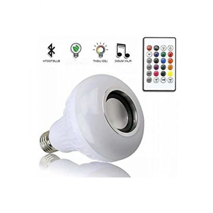 Renkli Gece Lambası ve Bluetooth Hoparlör - Kumandalı