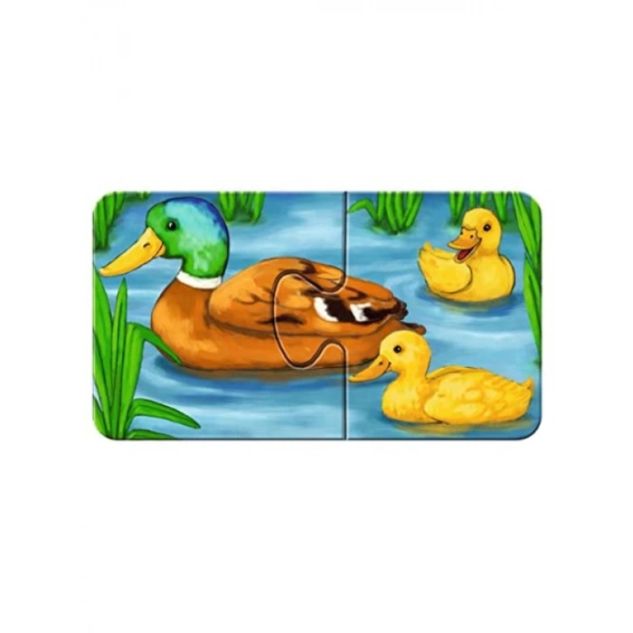 Renkli Hayvan Temalı Eğitici Puzzle Seti (9x2 Parça, 1+)