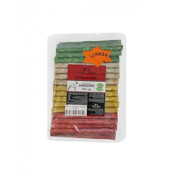 Renkli İnce Munchy Çubuk - 12 cm, 100lü
