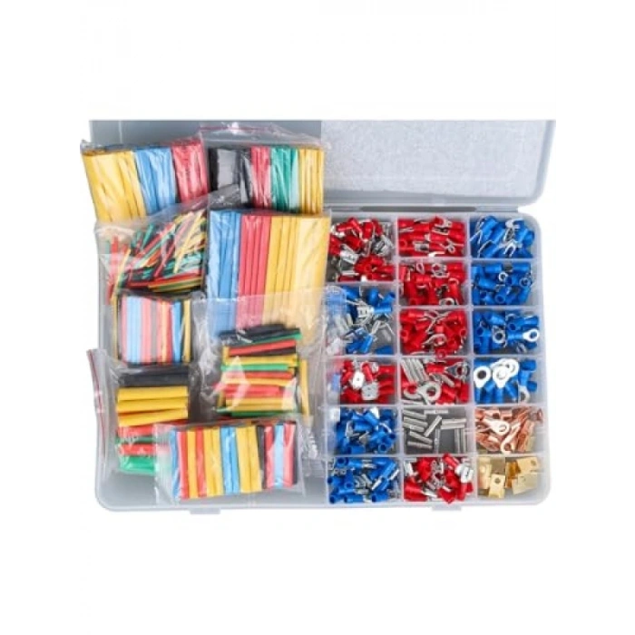 Renkli Isıyla Daralan Makaron ve Kablo Pabucu Seti - 678 Parça