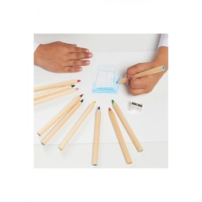 Renkli Kalem Seti - 10 Adet Kalem ve Fırça